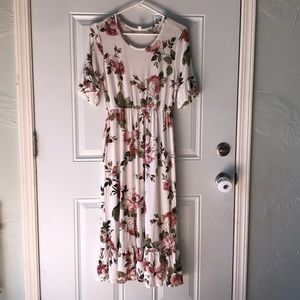 Pink Blush Floral Maternity Dress